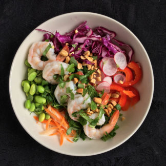 Asian Vegetable Salad with Shrimp