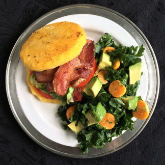 Bacon Arepas with Tango Salad