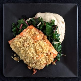 Baked Salmon Royale with Truffled Cauliflower Purée