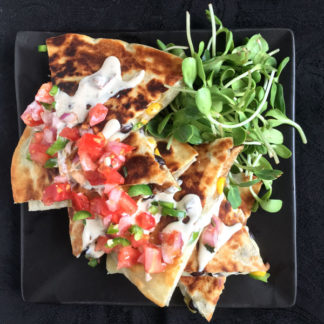 Blackened Corn Quesadillas with Pico de Gallo