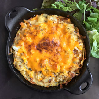 Cauliflower Cheese Pie with Potato Crust