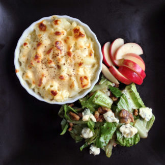 Cauliflower & Potatoes Baked in White Sauce