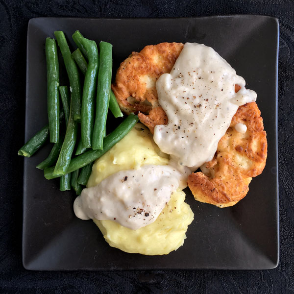 Chicken-Fried Cauliflower with Vegetable Sides