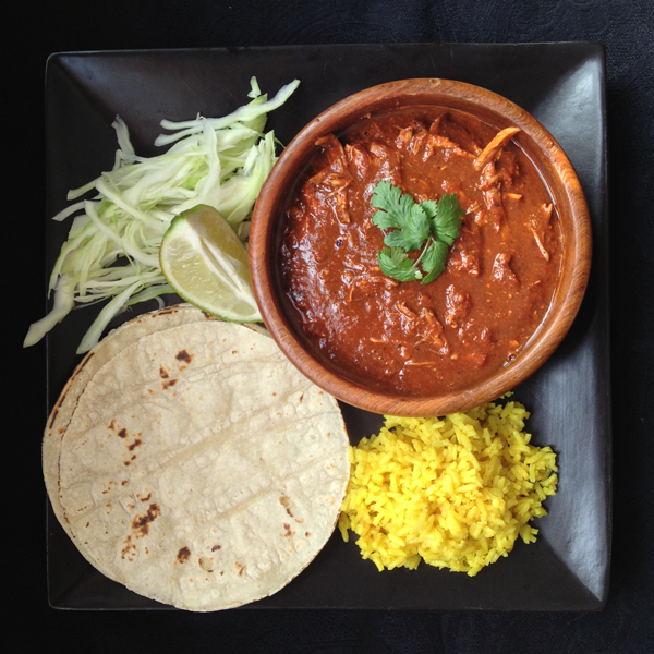 Chicken Mole with Yellow Rice