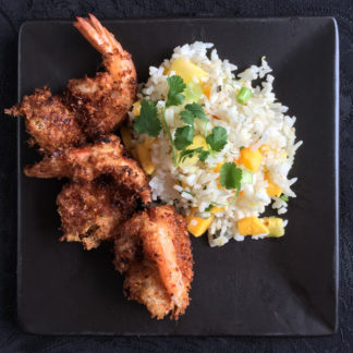Coconut Shrimp with Jasmine Rice Salad