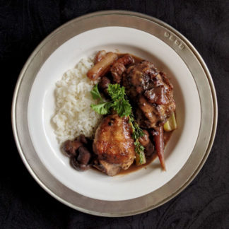 Coq au Vin with Buttered Rice