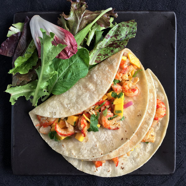 Shrimp Tacos with Mango Salsa