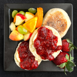 English Muffins with Fruit Salad