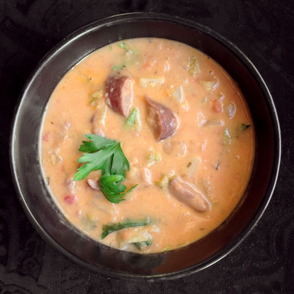 French Garlic Sausage Soup