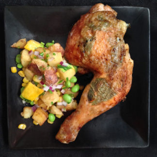 Herb-Stuffed Chicken with Summer Succotash