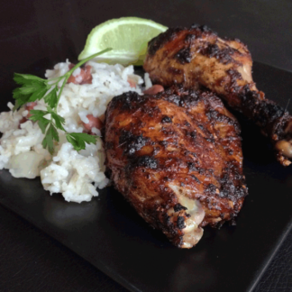 Jerk Chicken with Peas and Rice