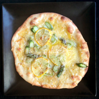 Asparagus, Meyer Lemon and Gruyère Pizza
