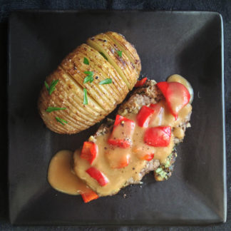 Vegetarian Meatloaf with Accordion Potatoes