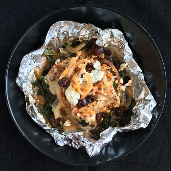 Mediterranean Chicken Packets with Orzo