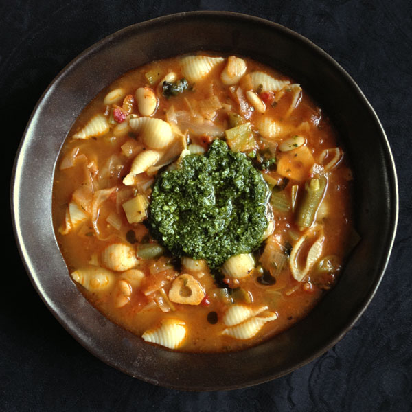 Minestrone with Pesto