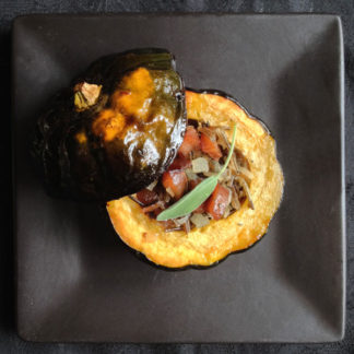 Pancetta & Wild Rice Stuffed Squash