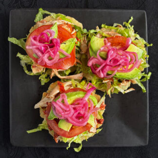 Panuchos (Yucatan Black Bean Tostadas)