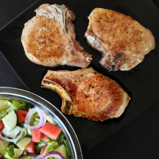 Pork Chops with Watermelon Salad