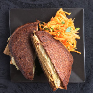 Vegetarian Reubens with Carrot Salad