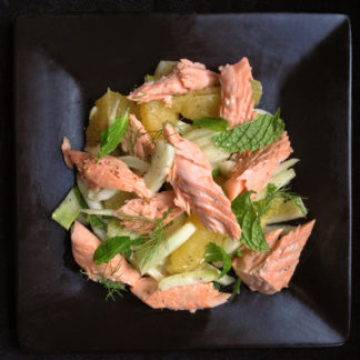 Poached Salmon and Fennel Salad