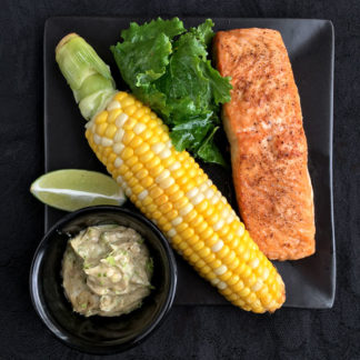 Salmon and Corn with Cumin-Lime Butter