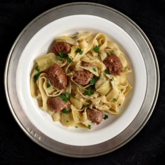 Sausage & Artichoke Fettuccine