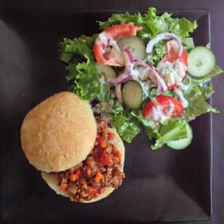 Sloppy Joes with Garden Salad