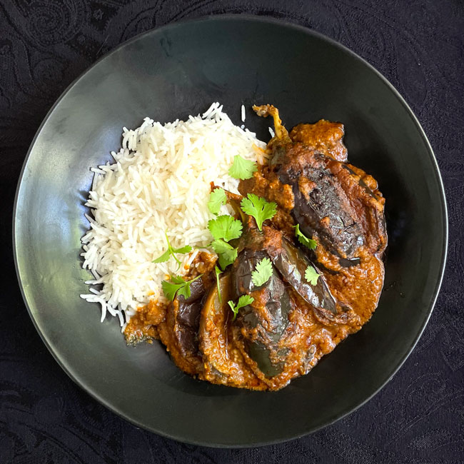 Baingan Masala (Stuffed Baby Eggplant)