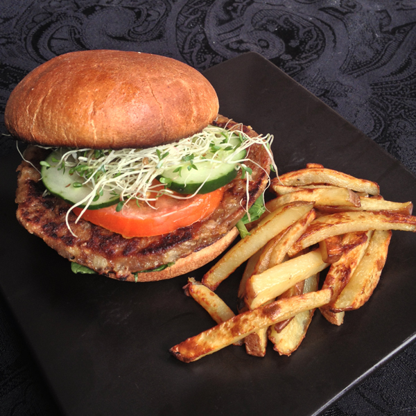 Walnut Burgers with Hand-Cut Fries
