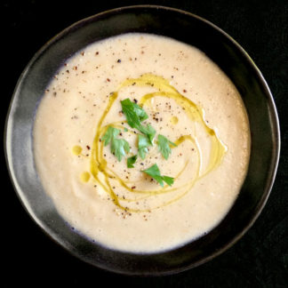 White Bean & Cauliflower Soup with Truffle Oil