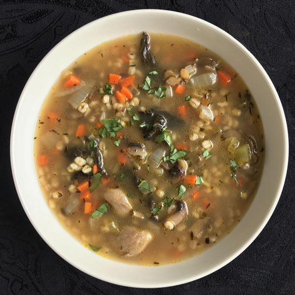 Wild Mushroom Barley Soup